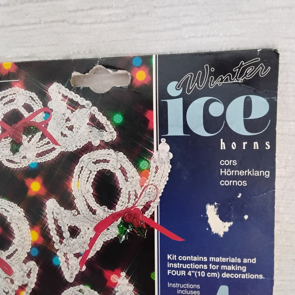 The Beadery Winter Ice Horns Christmas Ornaments Kit Vintage 1991